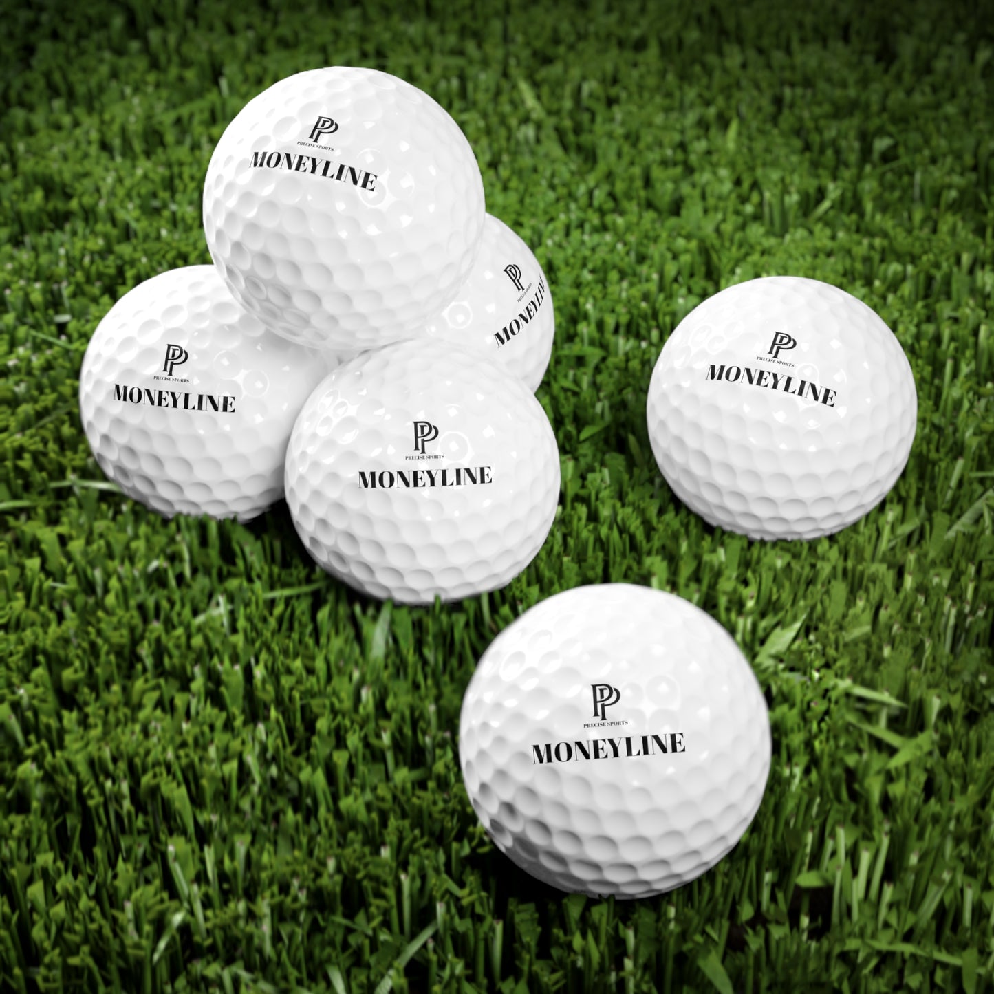 MONEYLINE Golf Balls, 6 Pack